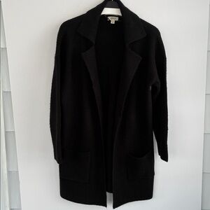 Style & Co. Black Open-Front Wool Blend Cardigan Medium
